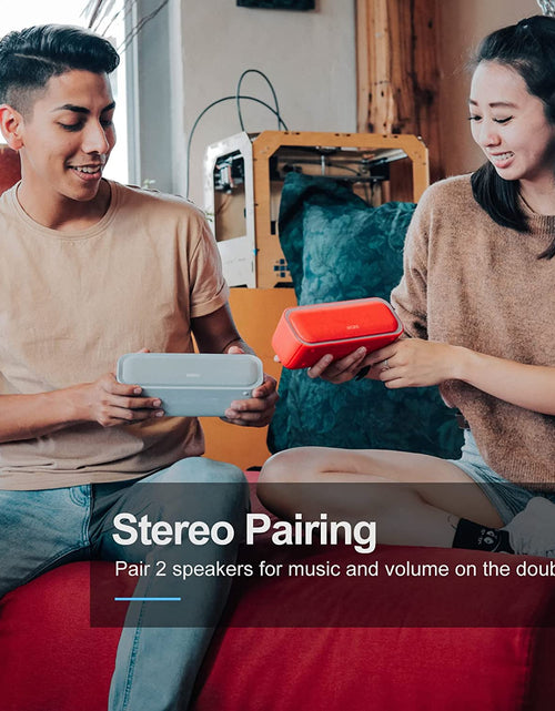 Load image into Gallery viewer, Bluetooth Speaker, Soundbox Pro Wireless Speaker with 20W Stereo Sound, Active Extra Bass, Bluetooth5.0, IPX6 Waterproof, Wireless Stereo Pairing, Multi-Colors Lights, 20Hrs Playtime -Blue
