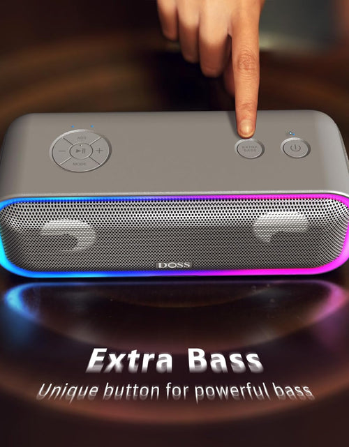 Load image into Gallery viewer, Soundbox Pro+ Bluetooth Speaker, Immersive 24W Stereo Sound with Booming Bass, IPX6 Waterproof, 15H Playtime, Mixed Colors Lights, Wireless for Backyard, Hiking, Garage, Party-Grey

