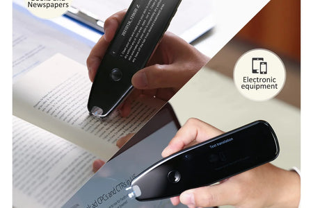 Language Translator Device,Translator Pen Reading Tool for Dyslexia， Reader Pen Translation Scanner Dictionary Pen with Voice & Camera Translators, Portable Translator for Language Learners, Black