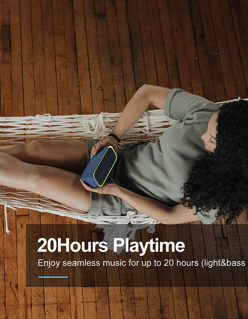 Load image into Gallery viewer, Bluetooth Speaker, Soundbox Pro Wireless Speaker with 20W Stereo Sound, Active Extra Bass, Bluetooth5.0, IPX6 Waterproof, Wireless Stereo Pairing, Multi-Colors Lights, 20Hrs Playtime -Blue
