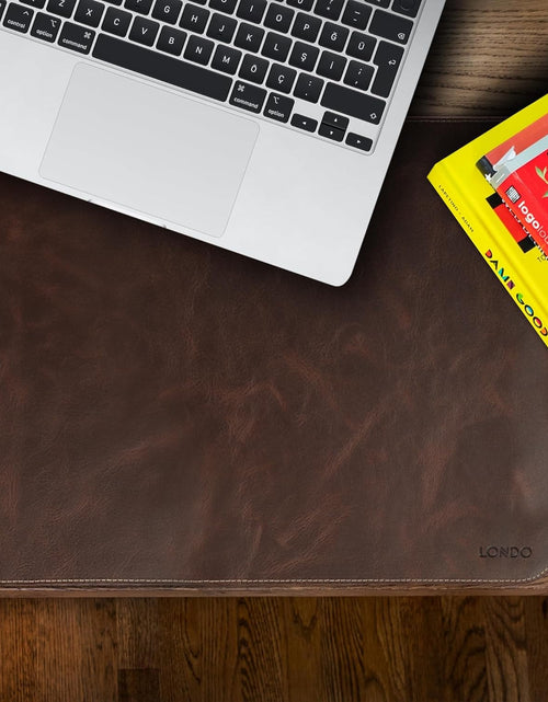 Load image into Gallery viewer, Top Grain Leather Extended Mouse Pad - Desk Mat

