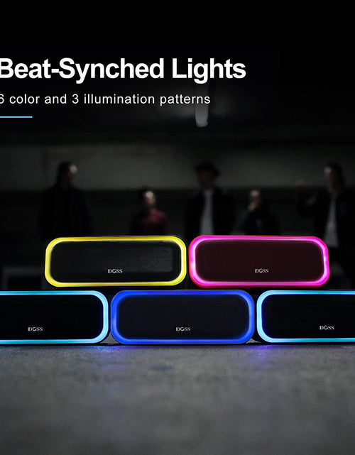 Load image into Gallery viewer, Bluetooth Speaker, Soundbox Pro Wireless Speaker with 20W Stereo Sound, Active Extra Bass, Bluetooth5.0, IPX6 Waterproof, Wireless Stereo Pairing, Multi-Colors Lights, 20Hrs Playtime -Blue
