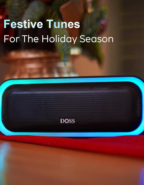 Load image into Gallery viewer, Bluetooth Speaker, Soundbox Pro Wireless Speaker with 20W Stereo Sound, Active Extra Bass, Bluetooth5.0, IPX6 Waterproof, Wireless Stereo Pairing, Multi-Colors Lights, 20Hrs Playtime -Blue

