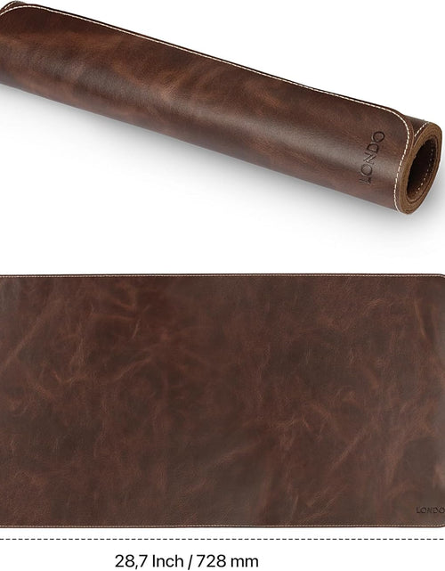 Load image into Gallery viewer, Top Grain Leather Extended Mouse Pad - Desk Mat
