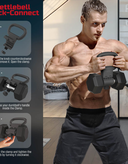 Load image into Gallery viewer, X-Bell System Dumbbells to Barbell Converter, Dumbbell to Curl Bar, Macebell and Kettlebell Handle
