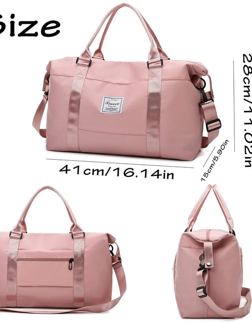 Load image into Gallery viewer, Travel Duffel Bag Sports Tote Gym Bag Shoulder Weekender Overnight Bag for Women Gym Accessories for Women

