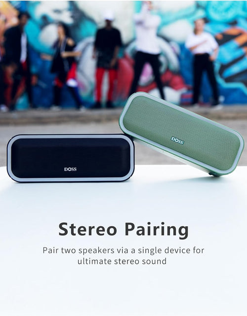 Load image into Gallery viewer, Soundbox Pro+ Bluetooth Speaker, Immersive 24W Stereo Sound with Booming Bass, IPX6 Waterproof, 15H Playtime, Mixed Colors Lights, Wireless for Backyard, Hiking, Garage, Party-Grey
