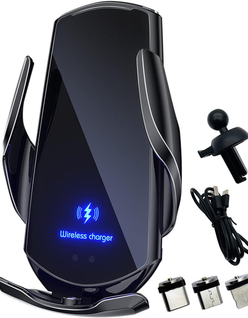 Load image into Gallery viewer, Wireless Car Charger Automotive Electric Induction 15W Wireless Charger Car Vent Mount Bracket Fast Charging Auto-Clamping Car Phone Holder Mount Air Vent Phone Holder Black…
