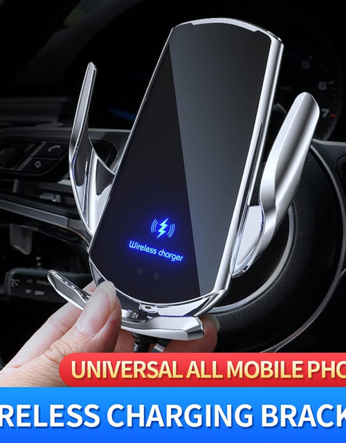Load image into Gallery viewer, Wireless Car Charger Automotive Electric Induction 15W Wireless Charger Car Vent Mount Bracket Fast Charging Auto-Clamping Car Phone Holder Mount Air Vent Phone Holder Black…
