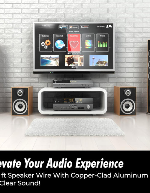 Load image into Gallery viewer, 14 Gauge Speaker Wire 100 Ft Cable, 14 AWG Speaker Wire Cable, True Spec Soft Touch Cables | Great Use for Car Audio, Stereos, Home Theater Speakers, Surround Sound
