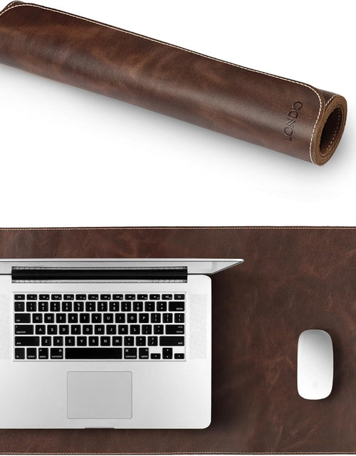 Load image into Gallery viewer, Top Grain Leather Extended Mouse Pad - Desk Mat

