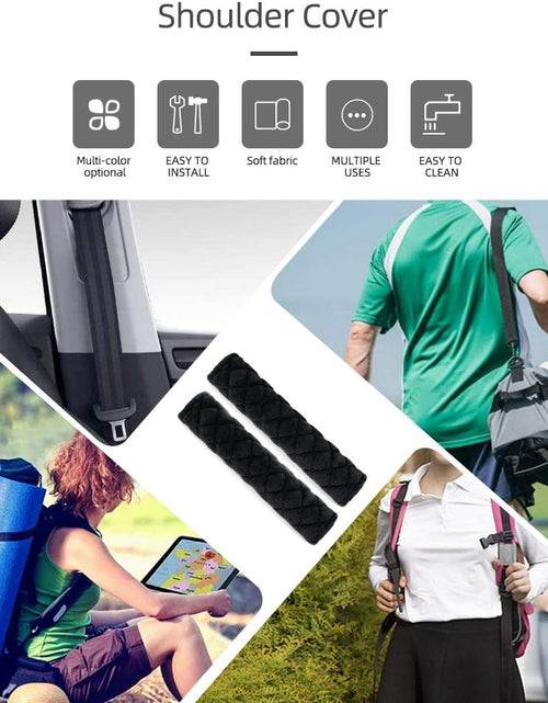 Load image into Gallery viewer, Car Seat Belt Pads Cover, 2 Pack Seat Belt Shoulder Strap Covers Protector to Release Stress to Your Neck and Shoulder for a Safety Driving (Black)
