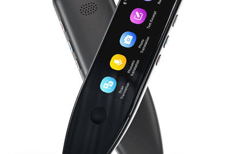 Language Translator Device,Translator Pen Reading Tool for Dyslexia， Reader Pen Translation Scanner Dictionary Pen with Voice & Camera Translators, Portable Translator for Language Learners, Black