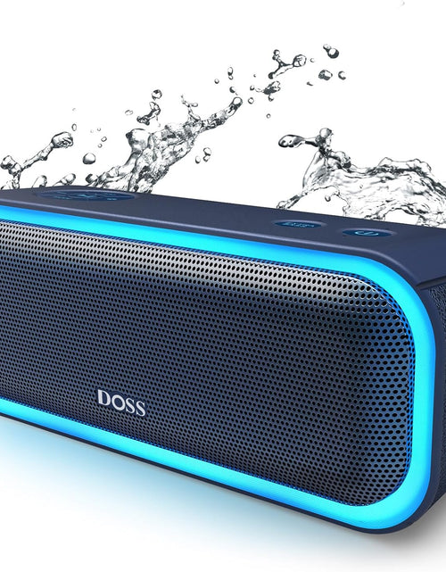 Load image into Gallery viewer, Bluetooth Speaker, Soundbox Pro Wireless Speaker with 20W Stereo Sound, Active Extra Bass, Bluetooth5.0, IPX6 Waterproof, Wireless Stereo Pairing, Multi-Colors Lights, 20Hrs Playtime -Blue
