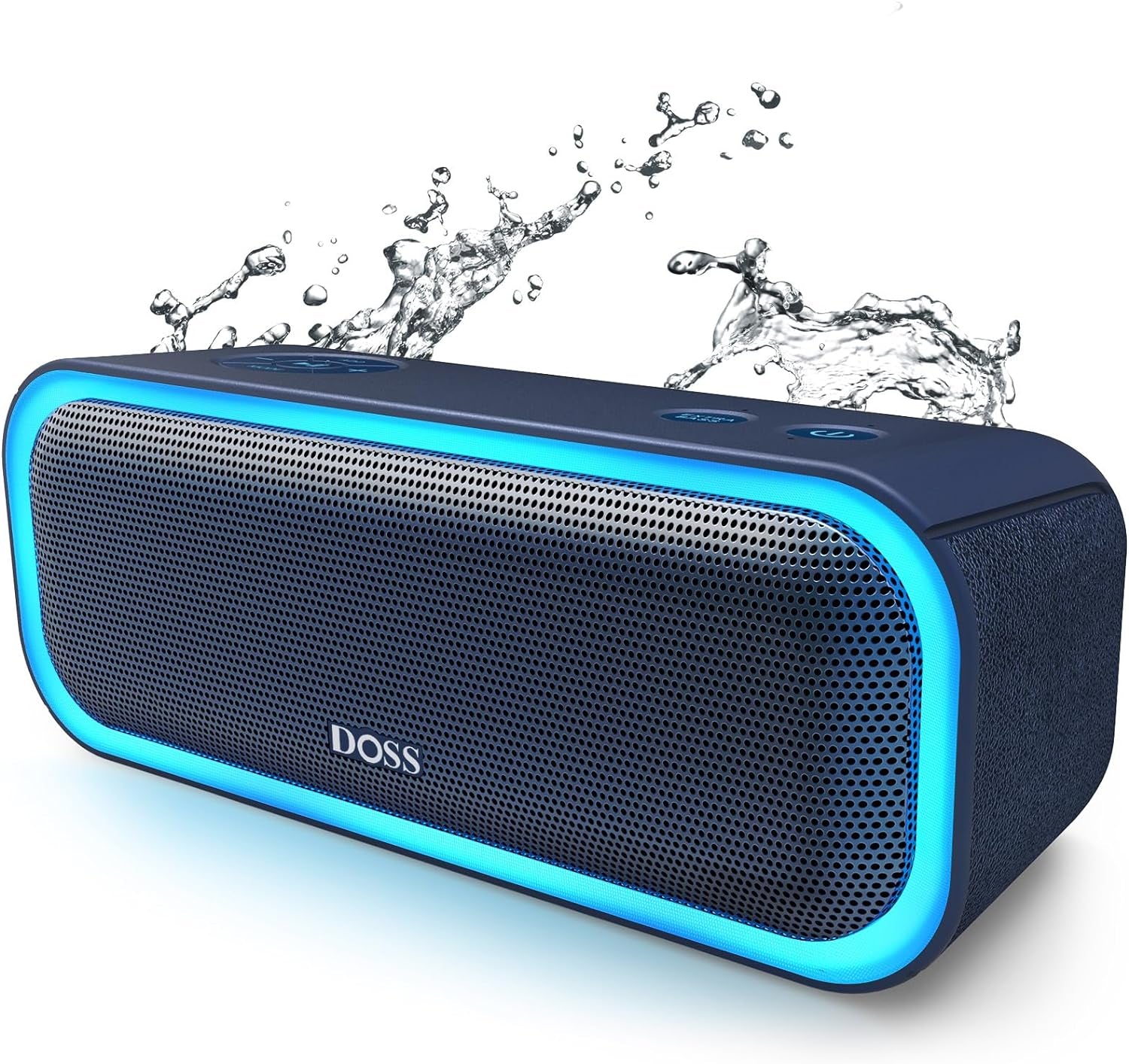 Bluetooth Speaker, Soundbox Pro Wireless Speaker with 20W Stereo Sound, Active Extra Bass, Bluetooth5.0, IPX6 Waterproof, Wireless Stereo Pairing, Multi-Colors Lights, 20Hrs Playtime -Blue