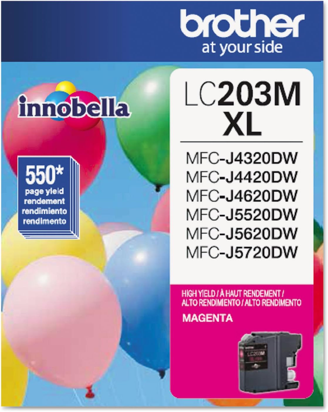 Printer LC203M High Yield Ink Cartridge, Magenta