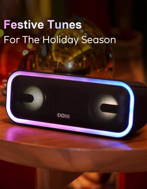 Load image into Gallery viewer, Soundbox Pro+ Bluetooth Speaker, Immersive 24W Stereo Sound with Booming Bass, IPX6 Waterproof, 15H Playtime, Mixed Colors Lights, Wireless for Backyard, Hiking, Garage, Party-Grey
