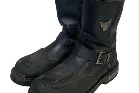Harley Davidson Mens Size 11 Black Leather Motorcycle Side Zip Shift Boots