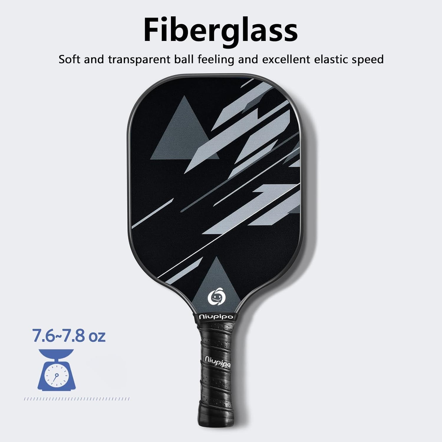 Pickleball Paddles, Lightweight Pickleball Rackets W/Fiberglass Surface, Pickleball Set with 4 Pickleball Balls and 1 Bag